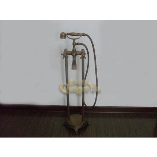 European antique copper shower the whole floor hot and cold shower bathtub faucet shower faucet simple paragraph 8830