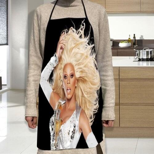RuPaul Apron Grill Kitchen Chef Apron Professional for BBQ, Baking, Cooking for Men Women 68X95cm