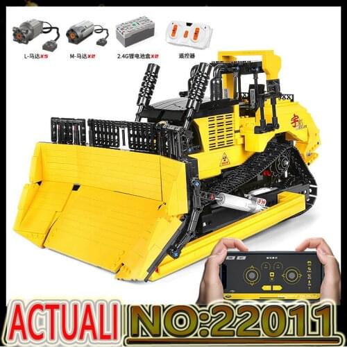 Engineering Large Bulldozer Crane Dump Truck 20008 Building Blocks City Construction Vehicle Car Bricks Toy Kids Gifts YC22011