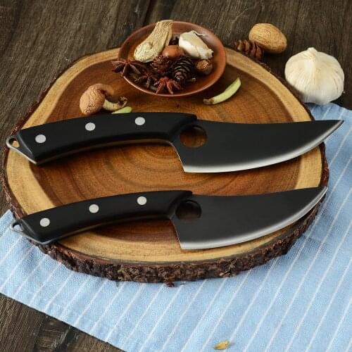 Forged Boning Knife Small Scimitar Kitchen Knife High Carbon Steel Household Outdoor Camping Slicer Fish Meat Slaughter Knife