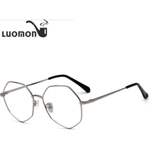 LUOMON Womens Glasses Frame Eyewear Polygonal Clear Transparent Female Eyeglasses Optical Glasses Frame Eyeglasses For Women