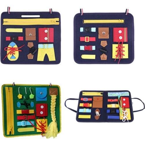 Toddler Busy Board Montessori Sensory Toy for Develop Basic Skills and Fine Motor Skills