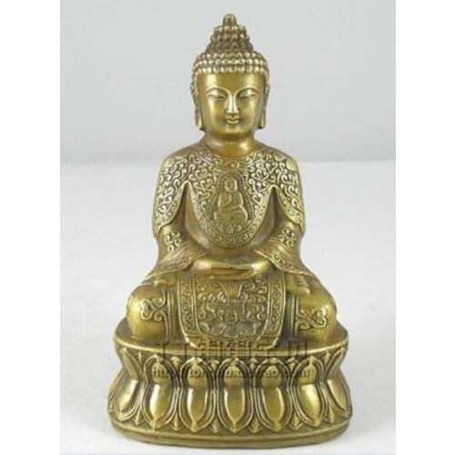 Copper Statue Tibetan Buddhism Brass Copper Sakyamuni Buddha Statue