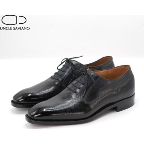 Uncle Saviano Men Dress Shoes Oxford Wedding Man Shoe Black Formal Office Genuine Original Business Designer Best Men Shoes