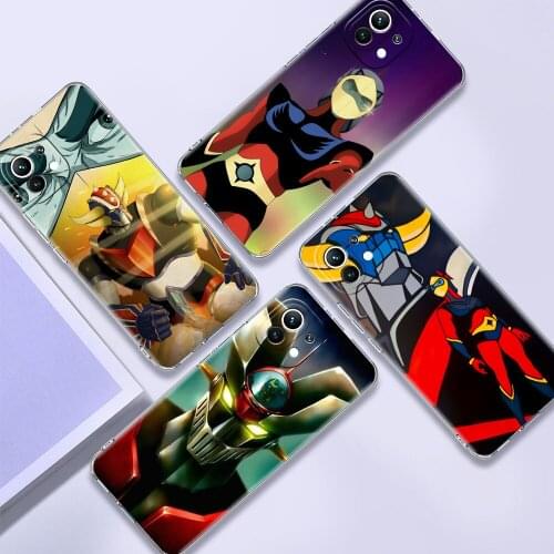 Soft Case for Mi Poco X3 NFC M3 10 Pro F3 11 Phone Cover Note 10 Lite 9T Transparent Destaque Telefone Coque UFO Robot Goldorak