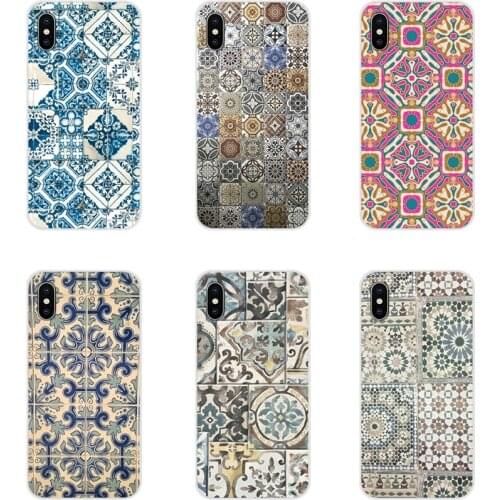 For Xiaomi Mi4 Mi5 Mi5S Mi6 Mi A1 A2 5X 6X 8 9 Lite SE Pro Mi Max Mix 2 3 2S Soft Silicone TPU Case art Decorative Moroccan Tile