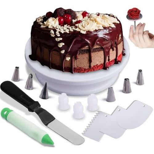 Stainless Steel 16 Pcs/Set Nozzle Tips Silicone Icing Piping Cream Confectionery Bag DIY Cake Decorating Tools For Home Bakery