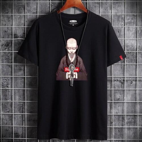 2021 Newest Anime T Shirt for Men Clothing Fitness White O Neck Man T-shirt For Male Oversized S-6XL New Men T-shirts Goth Punk