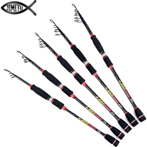JIMITU NEW 1.8m/2.1m/2.4m/2.7m/3m Telescopic Spinning Fishing Rod Carbon carbon telescopic fishing rod boat fishing rod