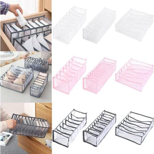New Underwear Clothes Organizer Drawer Nylon Divider Closet Organizer For Folding Ties Socks Shorts Bra Livingroom Storage Boxes