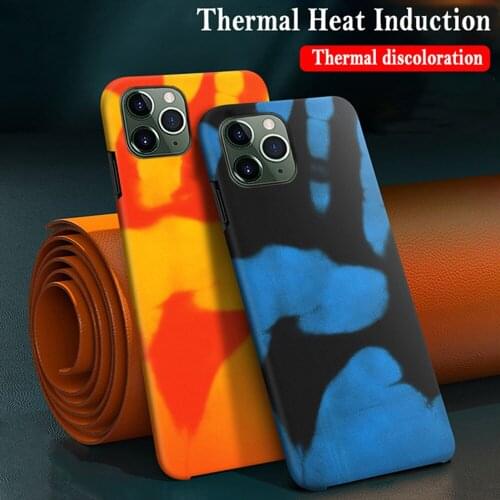 Silicone Phone Case For iPhone 11 12 Pro Max X XR XS Max 6 6s 7 8 Plus Luxury Thermal Heat induction Protector Cover For iPhone