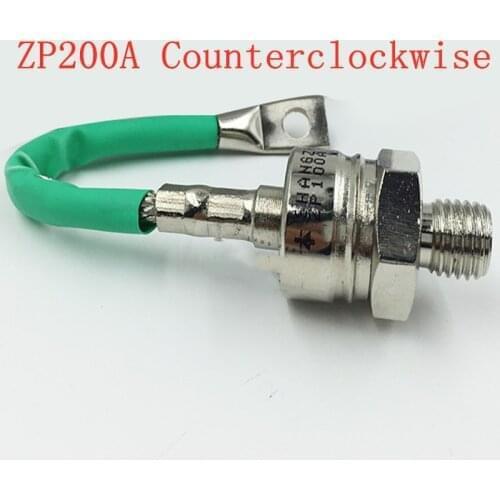 ZP200A 1000V Bolt Type Spiral Diode Ordinary Rectifier Counterclockwise