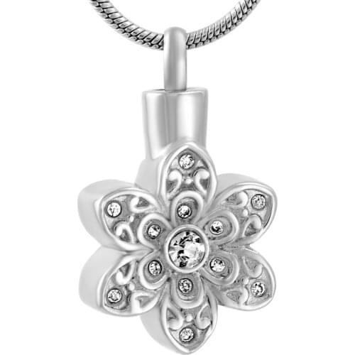 Rhinestone&Crystal Flower Memorial Ash Keepsake Cremation Jewelry Wholesale or Retail