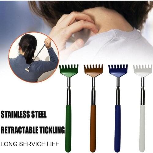 Telescopic Back Scratcher DON'T Ask For Help Scratching Stick Bear Claw Scratching Rake Steel Tickling Massage Tool