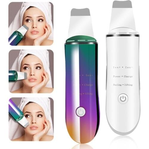 Facial Cleansing Scrubber Device Ultra Sonic Anion Remove Blackhead Exfoliating Cleaner Pores Anti-acne Oil Control Instrument