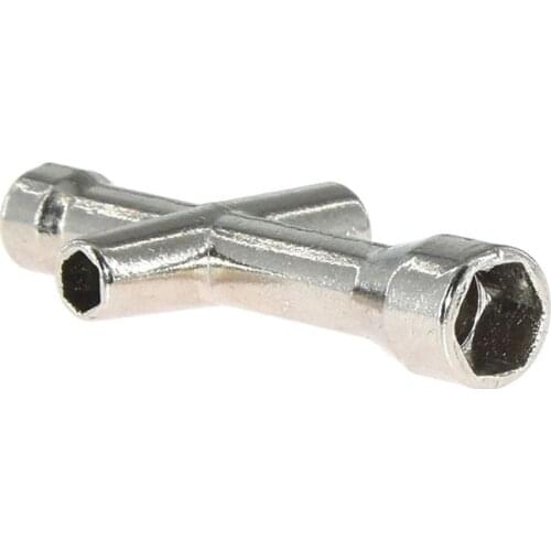 Zinc Alloy M2 M2.5 M3 M4 Screw Nut Hexagonal Cross Wrench Sleeve Maintenance Accessories 4 Size Car Cross Sleeve Wrench
