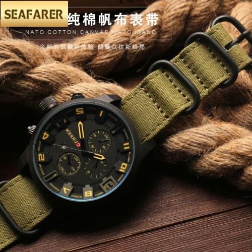 High Duty Quality Watchband 20mm 22mm 24mm 26mm Black Army Green ZULU Nato Nylon Canvas Fabric Watch Strap Black Silver Buckle