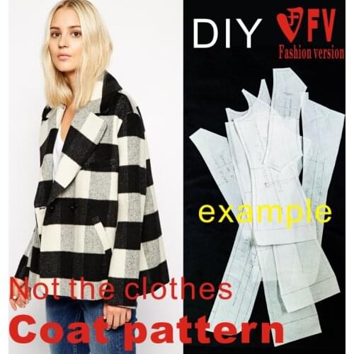 Female soil casual fall-shoulder coat coat pattern physical 1:1 clothes cutting drawing BFY-72