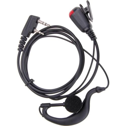 2Pin 3.5/2.5mm G-Shape Headset Earpiece Mic for Two Way Radio Security Walkie Talkie Earphone for Kenwood BAOFENG HYT
