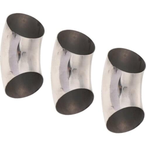 3x Car 2.5inch Ultra Tight Radius 63mm 90 Deg Mandrel Weldable Exhaust Pipe
