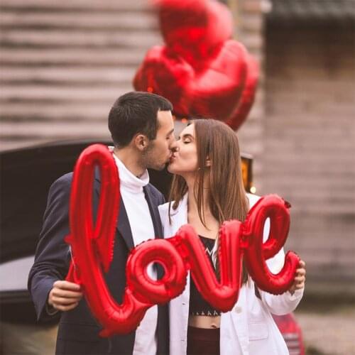 40inch Ligatures LOVE Letter Foil Balloon Large Size Anniversary Wedding Valentines Day Party Decoration Photo Props Supplies
