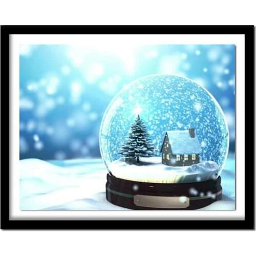Diamond Christmas Snow Globe Diamond Painting Cross Stitch Diamond Embroidery Full Kit Patterns Rhinestones Arts