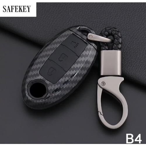 Carbon Fiber Silicone Car Key Case Covers For Nissan teana j32 Qashqai X-Trail Sentra Murano Note Juke Altima Maxima Patrol
