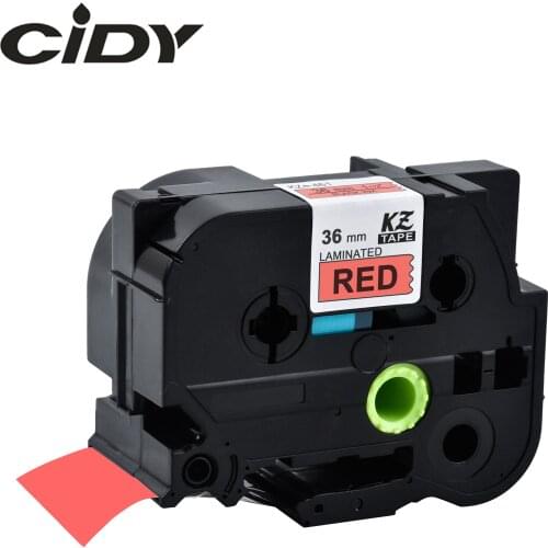 CIDY Tze 461 Tz461 Black on red Laminated Compatible P touch 36mm tze-461 tz-461 tze461 Label Tape Cassette Cartridge