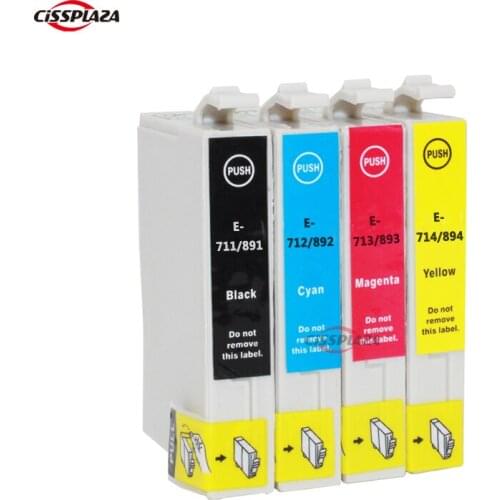 CISSPLAZA 12pcs compatible ink cartridge for STYLUS D78 D92 DX4000 S20 SX100/SX105/SX110/SX200/SX205/SX210/SX400/SX405 T0711