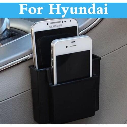Car Cell Phone Holder Charge Box Holder Pocket Organizer Storage For Hyundai Tucson Terracan Tiburon Santa Solaris Fe Sonata