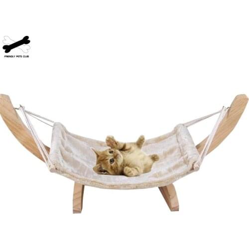 Breathable Hammock Tent For Cat Solid Wood Hanging DIY Assembled Swing Bed Sleeping Cradle Pet Supplies