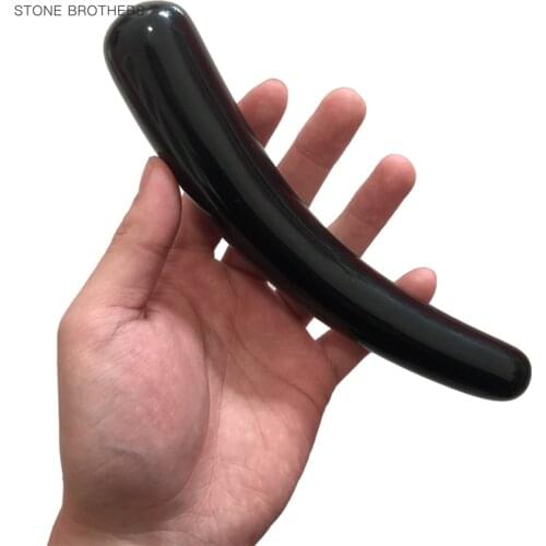 Hot Sale 100% Natural Black Obsidian Crystal Wand Healing Crystal Gemstone Yoni Massage Stick As Gift For Women