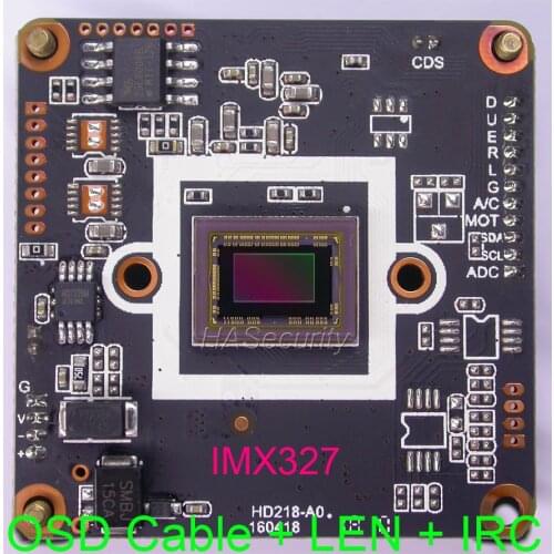 HDR AHD-H (1080P) 1/2.8" Sony STARVIS IMX327 CMOS image sensor + NVP2441 CCTV camera module PCB board +OSD cable +CS LENs +IRC