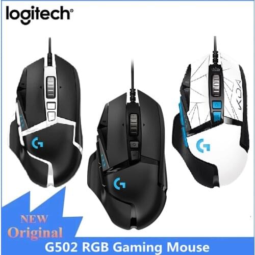 New Logitech G502 Hero KDA/SE Gaming Mouse 25K Sensor RGB LIGHTSYNC Backlight Wired Ergonomic Game Mice For Desktop Laptop PC
