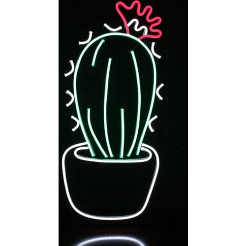 Personalized Neon Sign Lights Custom For Room Plant Cactus Flex Led Acrylic Hanging Bar Home Wall Decor Christmas Ornament Gift