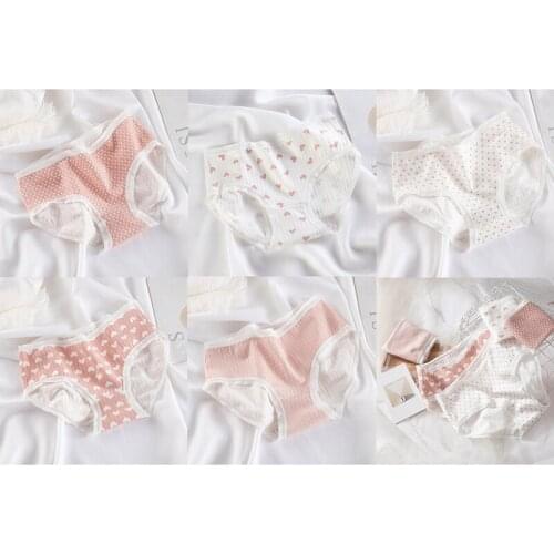 Fashion Sweet 95% Cotton Printed Panties Girls Underwear Breathable Women Panties