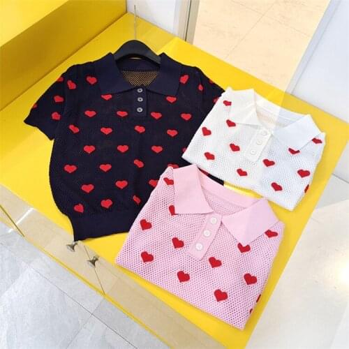 Summer 2021 New Fashion Womens Hollow-out Puff sleeve T-shirts C886