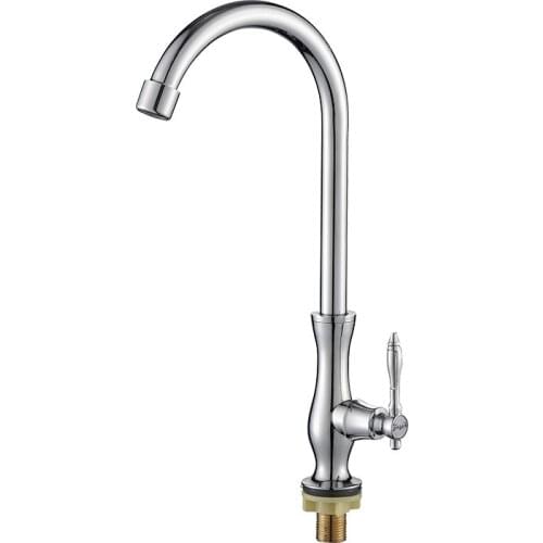 Sink Faucet single cold single handle kitchen faucet tap Zinc alloy vase style home basin home