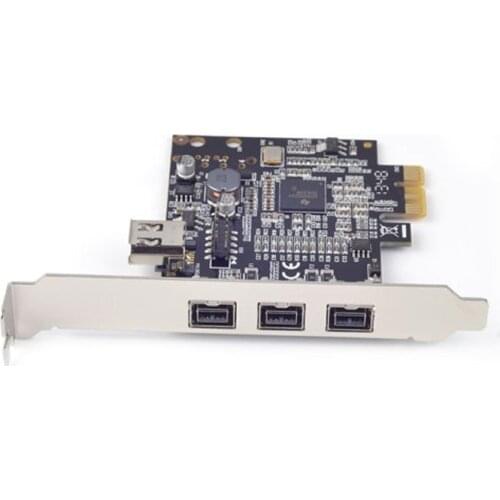 PCIE Combo 3x 1394b + 1x 1394a Firewire Ports PCI-Express Controller Card, 1394 card TI Chipset XI02213, WINDOWS 8 / 7 / MAC OS