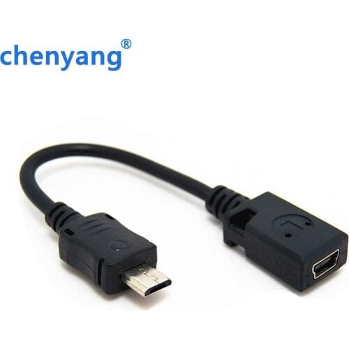 10cm Micro USB Male to Mini usb Female Converter Connector Transfer data Sync Charger Adapter for Tablets Phones Mini usb Cable