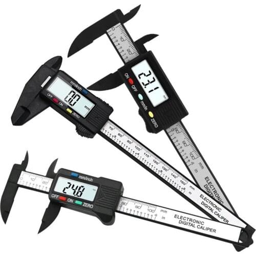 0-100/150mm Digital Display Plastic Vernier Caliper Measuring Tool Digital Inner and Outer Diameter Caliper