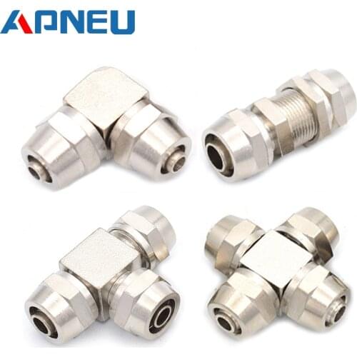 PV PE PM PZA Copper Plated Nickel Pneumatic Air Quick Connector For Hose Tube OD 4MM 6 8 10 12 14 16MM Fast Joint Connection