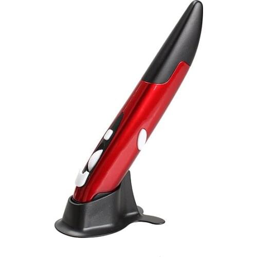 Resolution Adjustable Pen Mouse Red Optical 2.4 GHz Wireless EL-P01 Pen Mouse with USB Receiver For Pad PC Brand New Xmas Gift