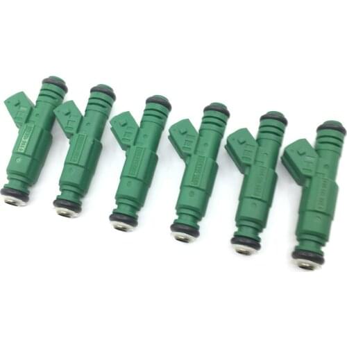 6 pieces High Flow Rate Green Top High Impedance Fuel Injectors 42lb EV1 TBI LT1 440cc 0280 155 for Bosch free ship set of 6