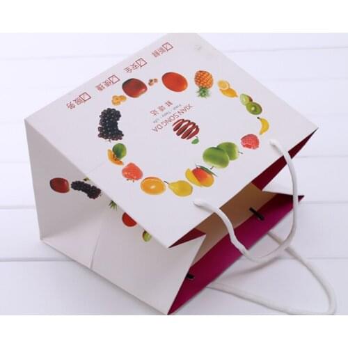 UV Resistant White Cardboard Paper Gift Bags With Logo,Custom print shopping paper bags with your own logo --XP2145