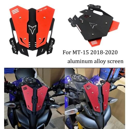 Windscreen for mtkracing motorcycles, for yamaha mt-15 MT-15 mt15 2019-2020, motorcycle accessories, aluminum alloy screen