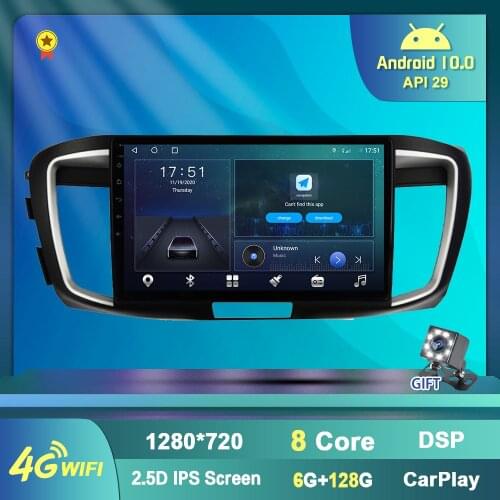 10 Inch For Honda Accord 9 2.0L 2.4L 2013-2017 Android 10 Car Radio Stereo Multimedia GPS Navigation Audio Video Player 4G+WiFi
