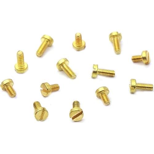 10pcs M3 H65 brass Soltted cylindrical head screws one word cup bolts brassiness mechanical screw bolt DIN84 5mm-50mm long