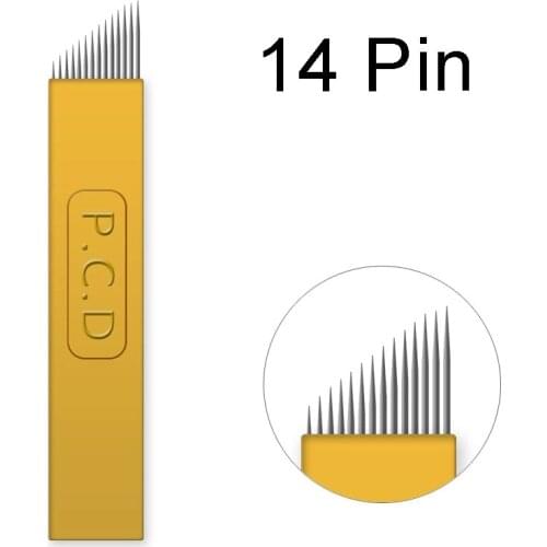 500Pcs Lamina Agulhas Tebori Microblading Hard PCD Needle Permanent Makeup Eyebrow Tattoo Blade for Needles Manual Tattoo Pen