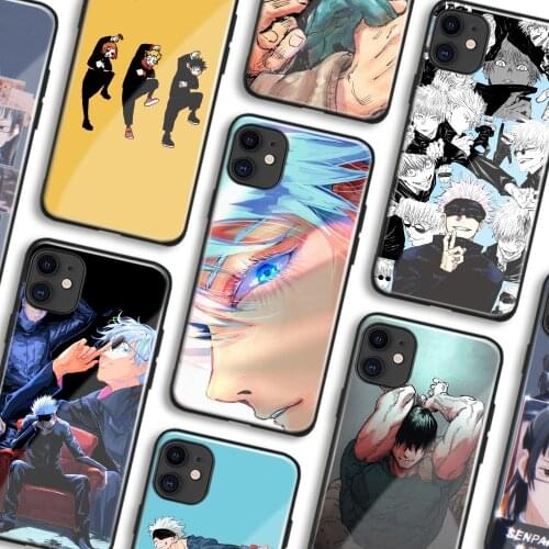 Satoru Gojo Choso Toji Jujutsu Kaisen Anime Phone Cases For IPhone 11 12 Mini Pro XS Max 6s X XR 6 7 8 Plus SE Soft Glass Cover